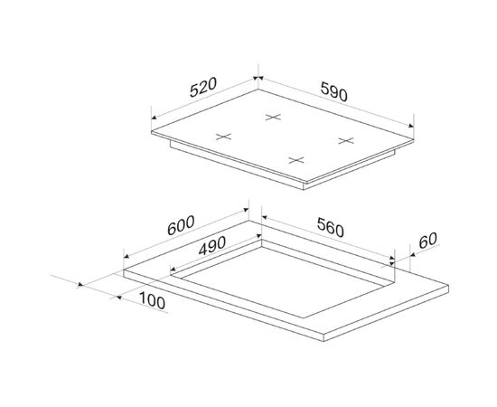Варочна поверхня Hansa BHGW6515506, зображення 2 Варочна поверхня Hansa BHGW6515506, зображення 2