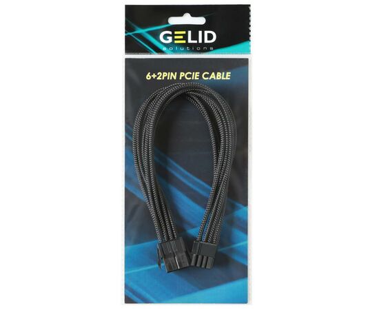 Кабель Gelid Solutions 6+2-pin PCI-E, 30см, черный (CA-8P-05), изображение 2 Кабель Gelid Solutions 6+2-pin PCI-E, 30см, черный (CA-8P-05), изображение 2