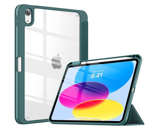 Чехол для планшета BeCover Removable Case mount Apple Pencil Apple iPad 10.9" 2022 Dark Green (708763), изображение 2 Чехол для планшета BeCover Removable Case mount Apple Pencil Apple iPad 10.9" 2022 Dark Green (708763), изображение 2