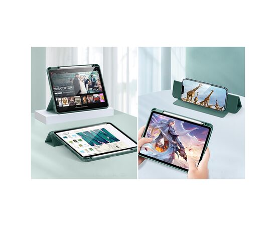 Чехол для планшета BeCover Removable Case mount Apple Pencil Apple iPad 10.9" 2022 Dark Green (708763), изображение 3 Чехол для планшета BeCover Removable Case mount Apple Pencil Apple iPad 10.9" 2022 Dark Green (708763), изображение 3