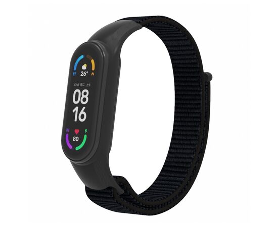 Ремешок для фитнес браслета Armorstandart нейлоновый для Xiaomi Mi Band 7/6/5/4 Black (ARM67839)