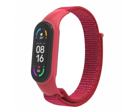 Ремінець до фітнес браслета Armorstandart нейлоновий для Xiaomi Mi Band 7/6/5/4 Red (ARM67842)