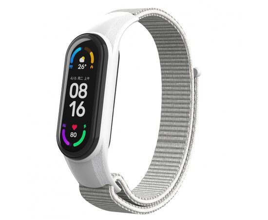 Ремешок для фитнес браслета Armorstandart нейлоновый для Xiaomi Mi Band 7/6/5/4 White (ARM67840)