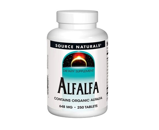 Травы Source Naturals Люцерна, 648мг, Alfalfa, 250 таблеток (SN0201)