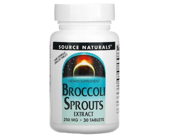 Трави Source Naturals Брокколі екстракт, 250 мг, Broccoli Sprouts, 30 таблеток (SN1103)