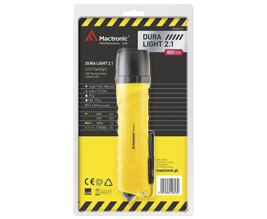 Фонарь Mactronic Dura Light 2.1 Glass Breaker 800 Lm (PHH0121), изображение 6 Фонарь Mactronic Dura Light 2.1 Glass Breaker 800 Lm (PHH0121), изображение 6