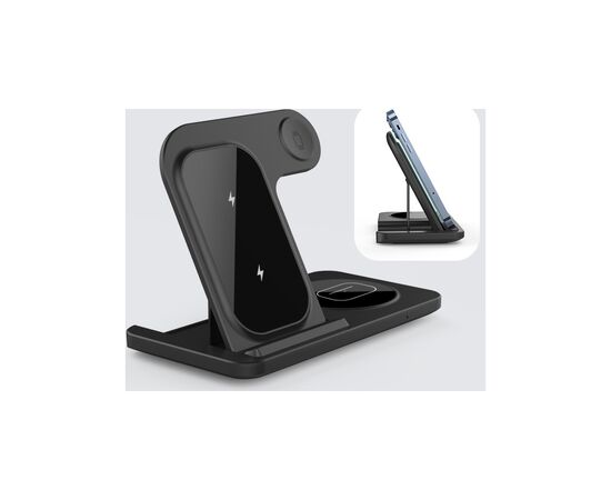 Зарядное устройство Proda Azeada Dual plate 15W 3 in 1 PD-W8 Bl (PD-W8-BK), изображение 4 Зарядное устройство Proda Azeada Dual plate 15W 3 in 1 PD-W8 Bl (PD-W8-BK), изображение 4