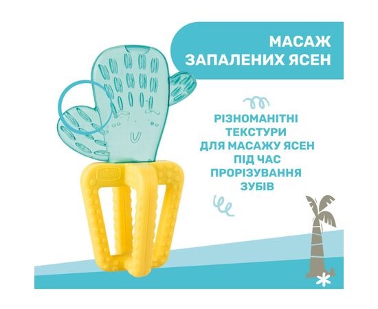 Прорезыватель Chicco Кактус Желто-голубой (28140.30), изображение 4 Прорезыватель Chicco Кактус Желто-голубой (28140.30), изображение 4