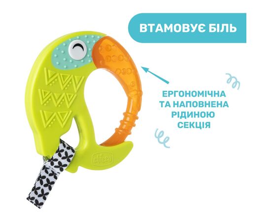 Прорезыватель Chicco Тукан Салатовый (28160.30), изображение 3 Прорезыватель Chicco Тукан Салатовый (28160.30), изображение 3