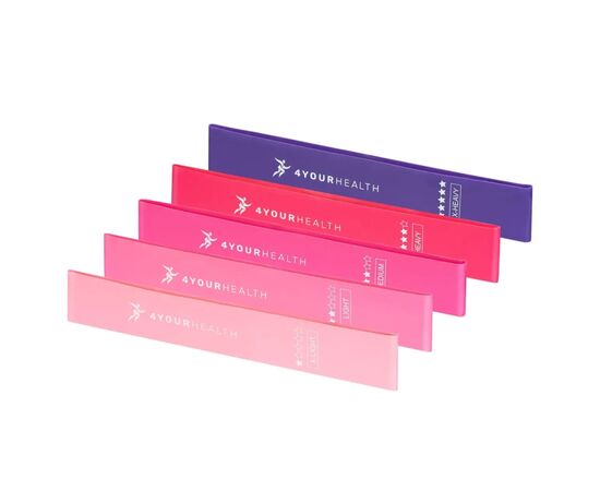 Еспандер 4yourhealth Mini Band Fitness 2662 Рожевий набір із 5шт (4YH_2662_5set)