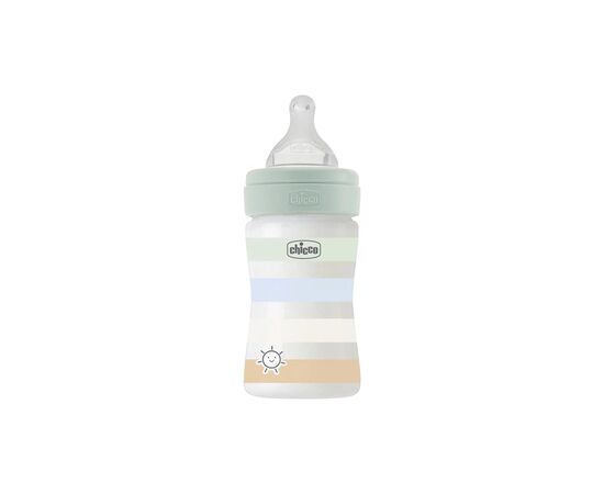 Бутылочка для кормления Chicco Well-Being Colors с силиконовой соской 0м+ 150 мл Мятная (28611.21)