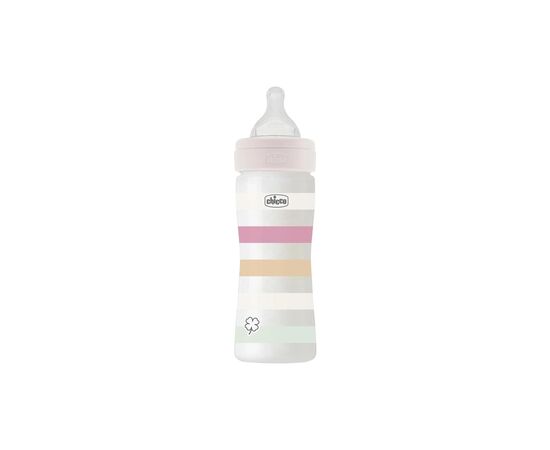 Бутылочка для кормления Chicco Well-Being Colors с силиконовой соской 2м+ 250 мл Розовая (28623.11)