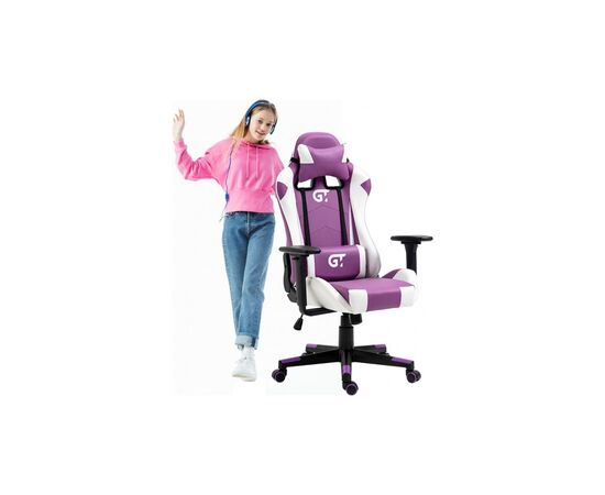 Кресло игровое GT Racer X-5934-B White/Violet (X-5934-B Kids White/Violet), изображение 7 Кресло игровое GT Racer X-5934-B White/Violet (X-5934-B Kids White/Violet), изображение 7