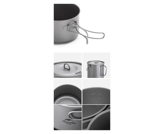 Котел туристический Naturehike NH18 800 мл (6927595733554), изображение 3 Котел туристический Naturehike NH18 800 мл (6927595733554), изображение 3