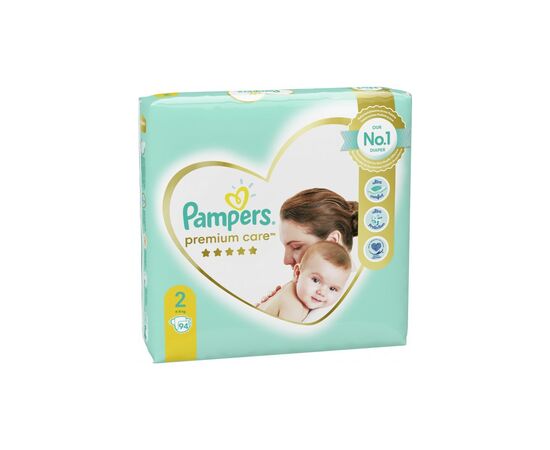 Подгузник Pampers Premium Care Mini Размер 2 (4-8 кг), 94 шт (8001841104911), изображение 3 Подгузник Pampers Premium Care Mini Размер 2 (4-8 кг), 94 шт (8001841104911), изображение 3