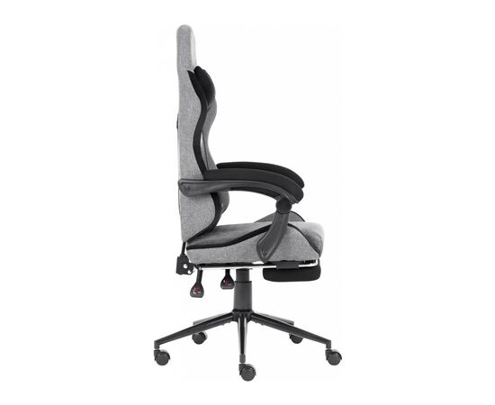 Кресло игровое GT Racer X-2324 Gray/Black (X-2324 Fabric Gray/Black Suede), изображение 3 Кресло игровое GT Racer X-2324 Gray/Black (X-2324 Fabric Gray/Black Suede), изображение 3