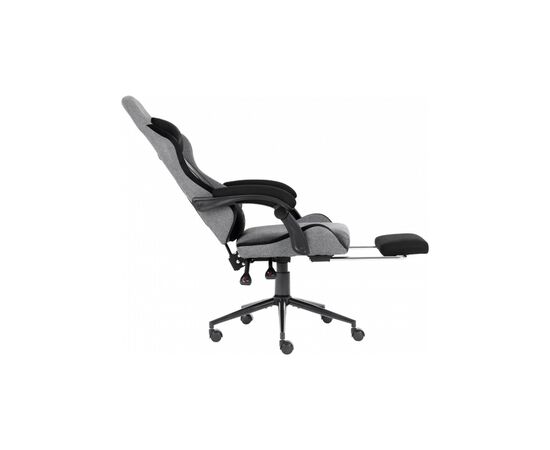 Кресло игровое GT Racer X-2324 Gray/Black (X-2324 Fabric Gray/Black Suede), изображение 4 Кресло игровое GT Racer X-2324 Gray/Black (X-2324 Fabric Gray/Black Suede), изображение 4