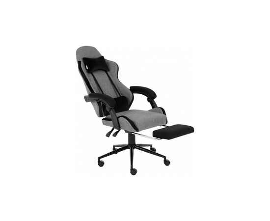 Кресло игровое GT Racer X-2324 Gray/Black (X-2324 Fabric Gray/Black Suede), изображение 5 Кресло игровое GT Racer X-2324 Gray/Black (X-2324 Fabric Gray/Black Suede), изображение 5
