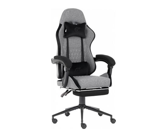 Кресло игровое GT Racer X-2324 Gray/Black (X-2324 Fabric Gray/Black Suede)