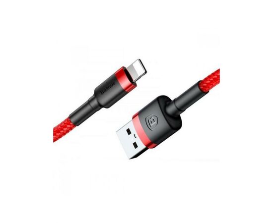 Дата кабель USB 2.0 AM to Lightning 2.0m Cafule 1.5A red+red Baseus (CALKLF-C09), изображение 3 Дата кабель USB 2.0 AM to Lightning 2.0m Cafule 1.5A red+red Baseus (CALKLF-C09), изображение 3
