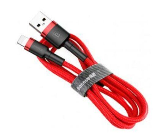 Дата кабель USB 2.0 AM to Lightning 2.0m Cafule 1.5A red+red Baseus (CALKLF-C09)