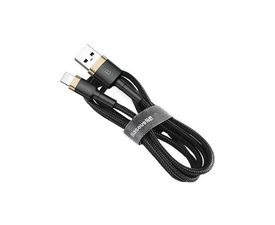 Дата кабель USB 2.0 AM to Lightning 2.0m 1.5A gold-black Baseus (CALKLF-CV1), изображение 2 Дата кабель USB 2.0 AM to Lightning 2.0m 1.5A gold-black Baseus (CALKLF-CV1), изображение 2