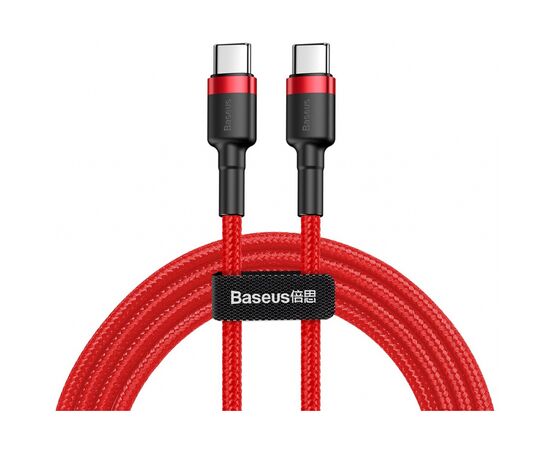 Дата кабель USB 3.1 Type-C to Type-C 2.0m 3A red-black Baseus (CATKLF-H09)