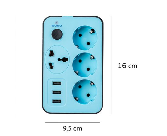 Сетевой фильтр питания XoKo XK-SP-3-3-1, изображение 2 Сетевой фильтр питания XoKo XK-SP-3-3-1, изображение 2