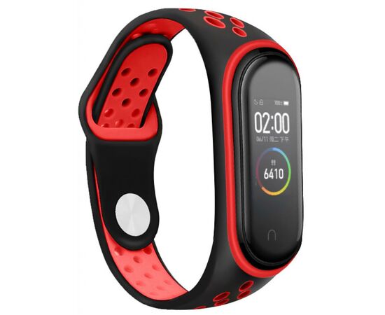 Ремешок для фитнес браслета BeCover Nike Style для Xiaomi Mi Smart Band 5 Black-Red (705153)