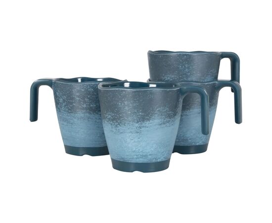 Набор туристической посуды Gimex чашки кемпінгові Mug Stone 4 Pieces 4 Person Dark Blue (6917120)