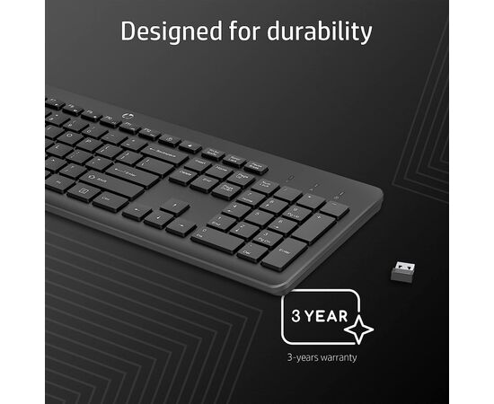 Клавиатура HP 230 Wireless UA Black (3L1E7AA), изображение 3 Клавиатура HP 230 Wireless UA Black (3L1E7AA), изображение 3