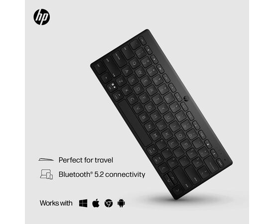 Клавиатура HP 350 Compact Multi-Device Bluetooth UA Black (692S8AA), изображение 2 Клавиатура HP 350 Compact Multi-Device Bluetooth UA Black (692S8AA), изображение 2