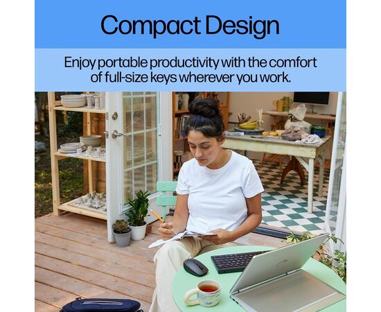 Клавиатура HP 350 Compact Multi-Device Bluetooth UA Black (692S8AA), изображение 3 Клавиатура HP 350 Compact Multi-Device Bluetooth UA Black (692S8AA), изображение 3
