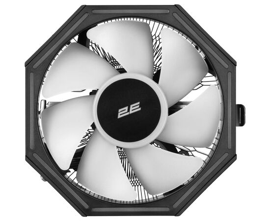 Кулер для процессора 2E Gaming Air Cool AC120ZP RGB, LGA1700, 1200, 115X, 775, AM5, AM4, AM3, AM3+, AM2, AM2+, FM2, FM1 (2E-AC120ZP-RGB), изображение 4 Кулер для процессора 2E Gaming Air Cool AC120ZP RGB, LGA1700, 1200, 115X, 775, AM5, AM4, AM3, AM3+, AM2, AM2+, FM2, FM1 (2E-AC120ZP-RGB), изображение 4