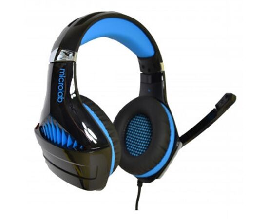 Наушники Microlab G6 3.5mm/USB Black/Blue (G6B), изображение 2 Наушники Microlab G6 3.5mm/USB Black/Blue (G6B), изображение 2