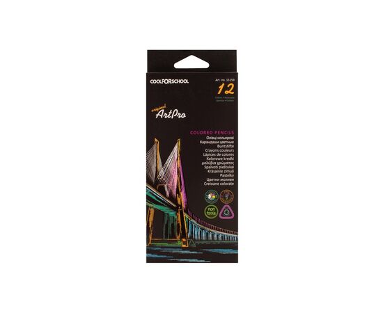 Карандаши цветные Cool For School Art Pro профессиональные 12 цветов (CF15159)
