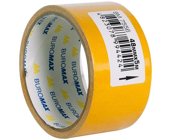 Скотч Buromax двухсторонний на тканевой основе 48 мм х 5 м (BM.7556), изображение 2