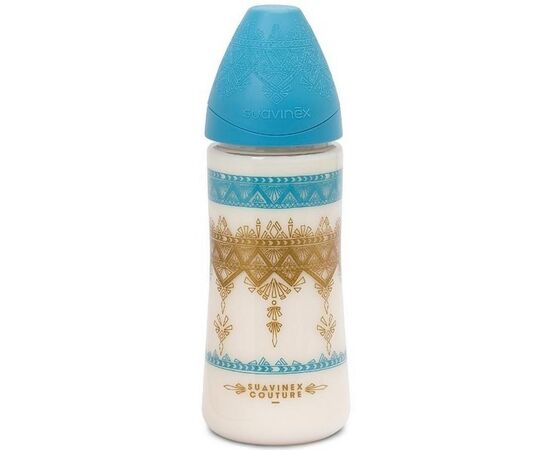 Пляшечка для годування Suavinex Couture 270 мл блакитна (304151)
