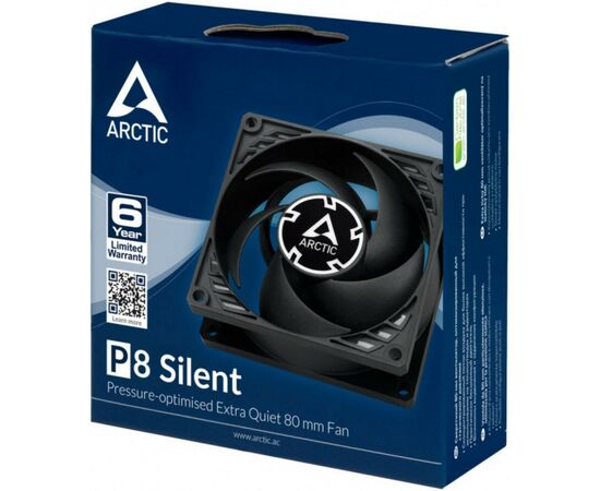 Кулер для корпуса Arctic P8 Silent black (ACFAN00152), изображение 6 Кулер для корпуса Arctic P8 Silent black (ACFAN00152), изображение 6