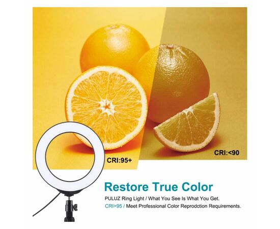Набор блогера Puluz Ring USB LED lamp PKT3049B 4.7" + table tripod (PKT3049B), изображение 5 Набор блогера Puluz Ring USB LED lamp PKT3049B 4.7" + table tripod (PKT3049B), изображение 5