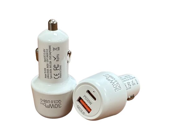 Зарядное устройство XoKo CQC-220 PD Type-C 30W/3A USB 3A White (CQC-220-WH), изображение 3