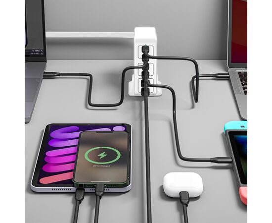 Зарядное устройство XoKo QC-490 6 ports 120W 3xType-C (QC-490-WH), изображение 2