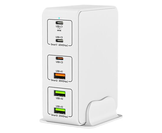 Зарядний пристрій XoKo QC-490 6 ports 120W 3xType-C (QC-490-WH)