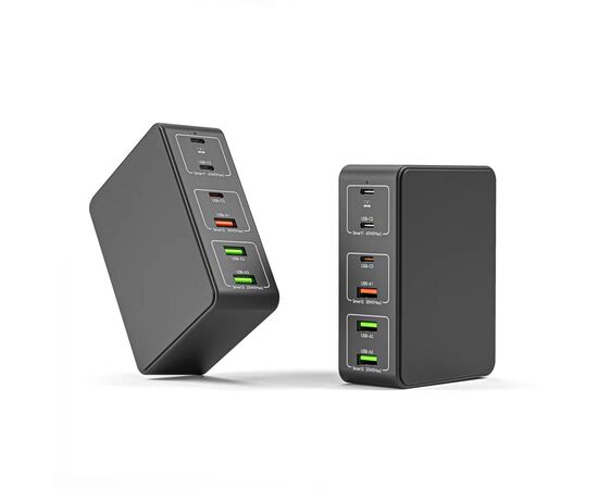 Зарядное устройство XoKo QC-490 6 ports 120W 3xType-C (QC-490-BK), изображение 2 Зарядное устройство XoKo QC-490 6 ports 120W 3xType-C (QC-490-BK), изображение 2