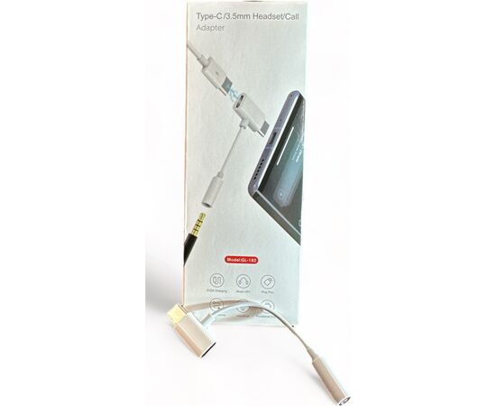 Переходник Type-C to Type-C Jack 3.5mm white AC-202 XoKo (XK-AC-202-WH), изображение 3 Переходник Type-C to Type-C Jack 3.5mm white AC-202 XoKo (XK-AC-202-WH), изображение 3
