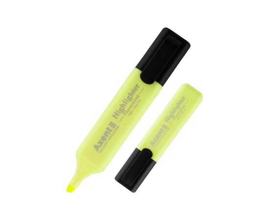 Маркер Axent Highlighter 1-5 мм клиноподібний жовтий (2531-08-A)