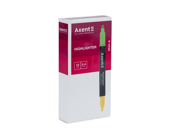Маркер Axent Highlighter Dual 2-4 мм клиноподібний блакитний+жовтий (2534-02-A), зображення 2