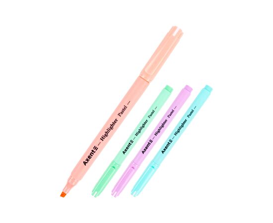 Маркер Axent Highlighter Pastel 2-4 мм клиновидный из 4-х цветов (2533-40-A)