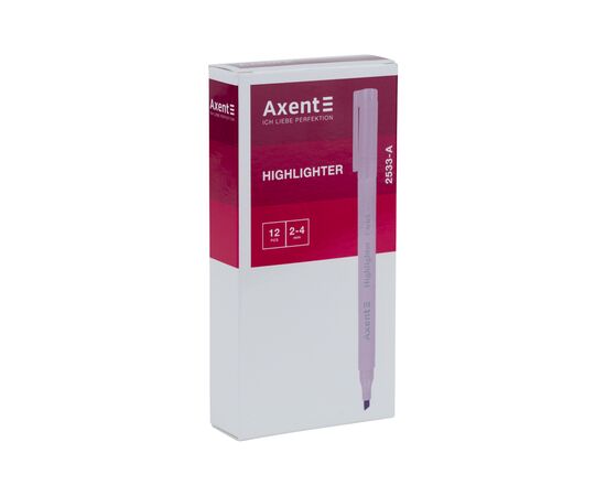 Маркер Axent Highlighter Pastel 2-4 мм клиновидный бирюзовый (2533-09-A), изображение 2