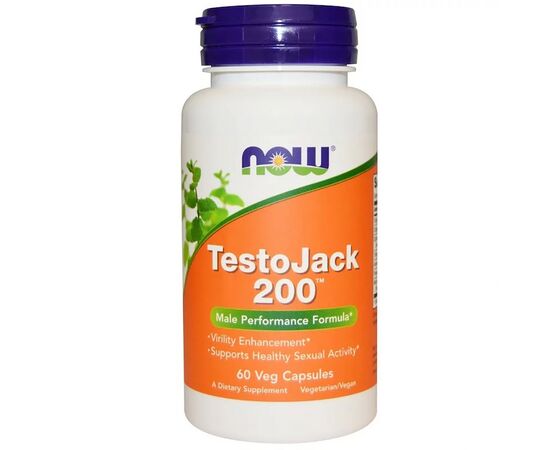 Травы Now Foods Репродуктивное Здоровье Мужчин ТестоДжек, TestoJack 200, 60 (NOW-02198)